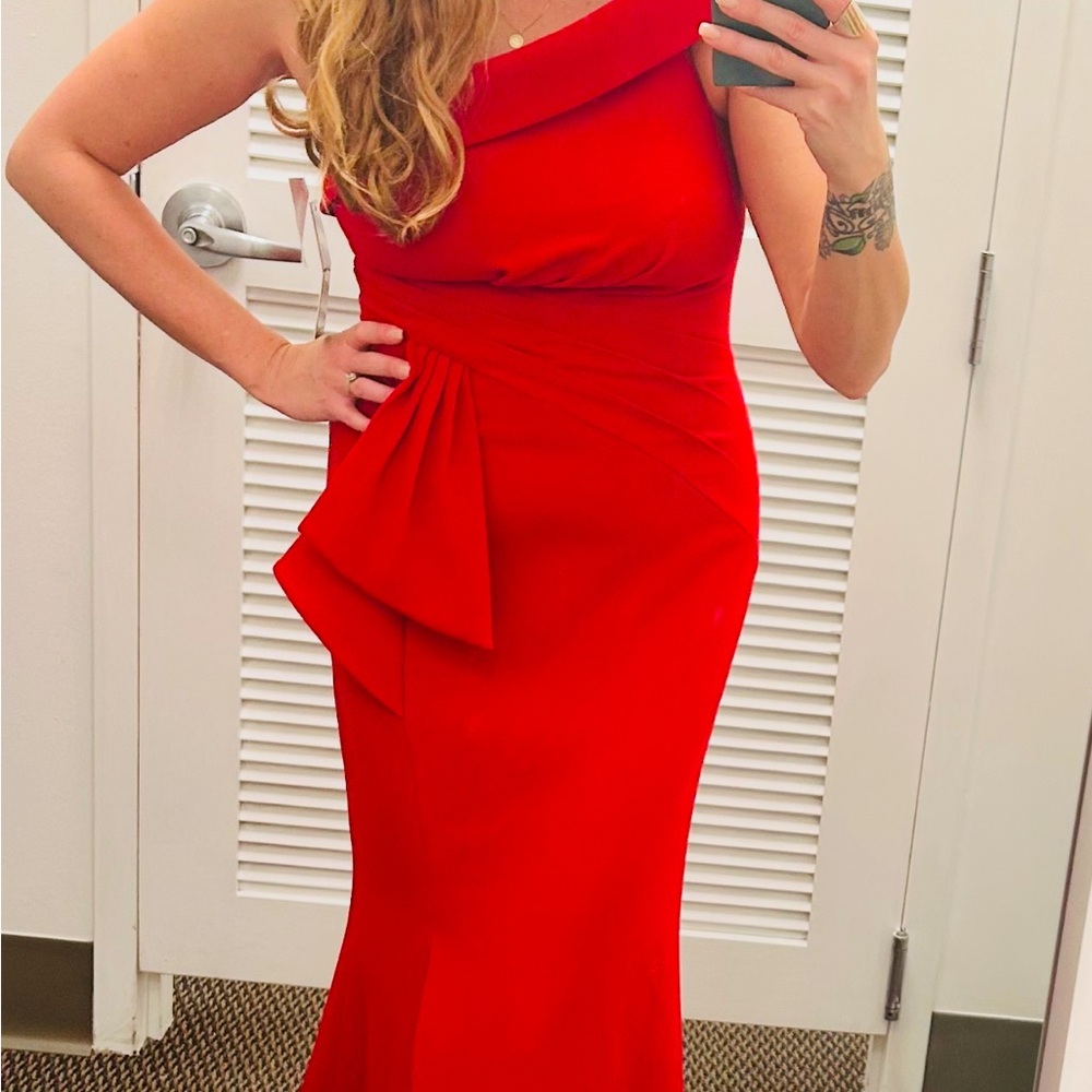 Teri Jon Vibrant Red Gown
